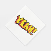 漫画スタイルイエー文字グラフィックはっきりしたイン黄 スタンダードランチョンナプキン (角)