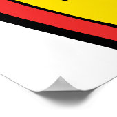 漫画スタイルイエー文字グラフィックはっきりしたイン黄 ポスター (角)