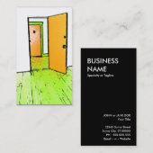 漫画スタイルオープンドア実在:不動産 名刺 (正面/裏面)