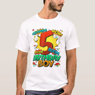 漫画スタイルキッズボーイズ5th tシャツ