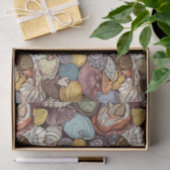 漫画スタイルシーシェル反復パターン 薄葉紙 (ギフト)