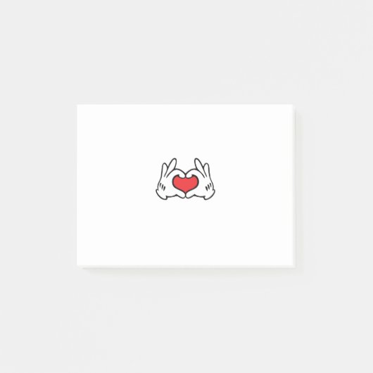 漫画スタイルハンドラブハート ポストイット (正面)