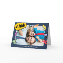 漫画スタイルフォトファザーズデイカード