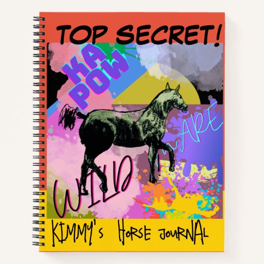 漫画スタイルマーレイラストレーション ノートブック (正面)