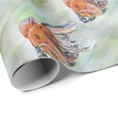 漫画スタイルリュウキン金魚アクリル絵画ズ ラッピングペーパー (ロールコーナー)