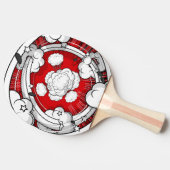 漫画スタイルレッドファイトクラウド 卓球ラケット (横)