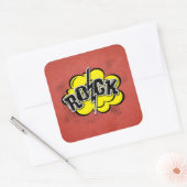 漫画スタイル岩イラストレーション スクエアシール (封筒)