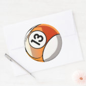 漫画スタイル番号13ビルダーズボール ラウンドシール (封筒)