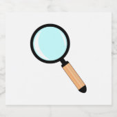 漫画スタイル虫眼鏡 ビールラベル (シングルラベル)