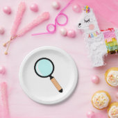 漫画スタイル虫眼鏡 ペーパープレート (パーティー)