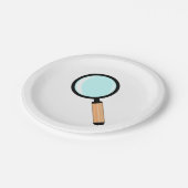 漫画スタイル虫眼鏡 ペーパープレート (アングル)