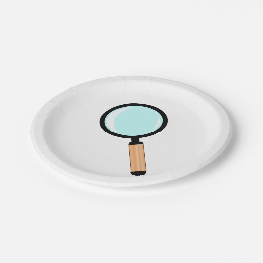 漫画スタイル虫眼鏡 ペーパープレート (アングル)