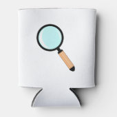 漫画スタイル虫眼鏡 缶クーラー (正面)