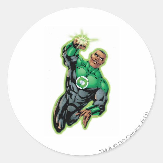 漫画スタイル飛んでいる – 上 ラウンドシール (正面)