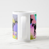 漫画スタイル馬 ジャンボコーヒーマグカップ (裏面)