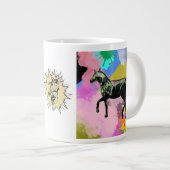 漫画スタイル馬 ジャンボコーヒーマグカップ (正面右)