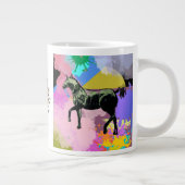 漫画スタイル馬 ジャンボコーヒーマグカップ (右)