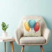 漫画スタイル黄色、青、赤の風船 クッション (椅子)