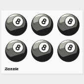 漫画スタイル8ボール ラウンドシール (シート)