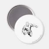 漫画スタイル – グリーンランタン、白黒 マグネット (正面/裏面)