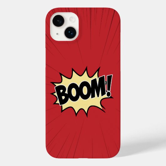 漫画スタイル「BOOM!」 – 赤はっきりした色 Case-Mate iPhoneケース (裏面)