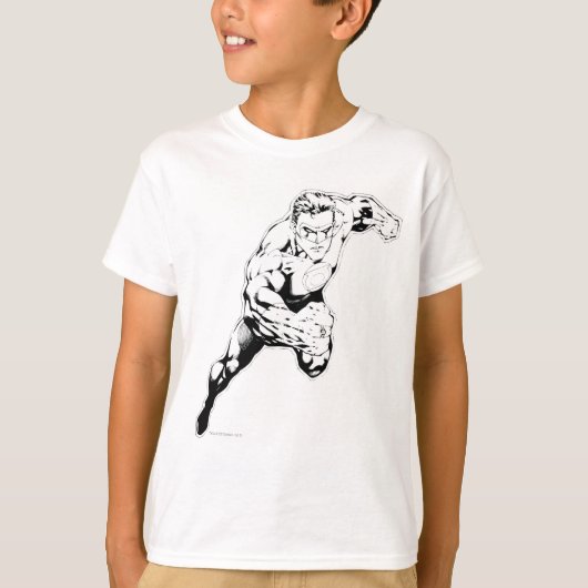 漫画スタイル- Swift Jump、Black and White Tシャツ (正面)