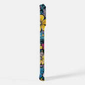 漫画スタイルcmykミニ花 iPhoneケース (右側面)