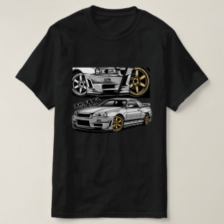 漫画スタイルGT-RスカイラインR34 Tシャツ