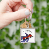 漫画スノーモービルデザイン キーホルダー (手)