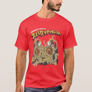 漫画スパゲッティモンスター  楽しい Tシャツ