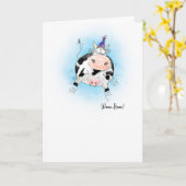 漫画スプリングビーカウウホー誕生日 カード (黄色い花)