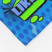 漫画スーパーヒーローブルー誕生日カスタムギフト フリースブランケット (角)