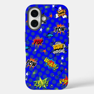 漫画スーパーヒーローブルー iPhone 16ケース