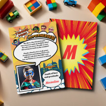 漫画スーパーヒーロー漫画ブックフォトサンキューカード