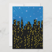 漫画スーパーヒーロー誕生日招待状 招待状 (裏面)