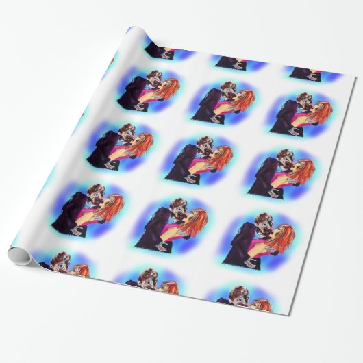 漫画ゾンビは女の子のように脳のギフトラップ ラッピングペーパー (アンロールド)