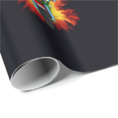 漫画ゾンビスケルトン死にバイクのプレゼントに乗って ラッピングペーパー (ロールコーナー)