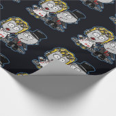 漫画ゾンビ新郎新婦の結婚ギフトラップ ラッピングペーパー (角)