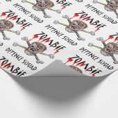 漫画ゾンビ防衛スクワッドスカルクロスボーンギフト ラッピングペーパー (角)