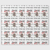 漫画ゾンビ防衛スクワッドスカルクロスボーンギフト ラッピングペーパー (フラット)