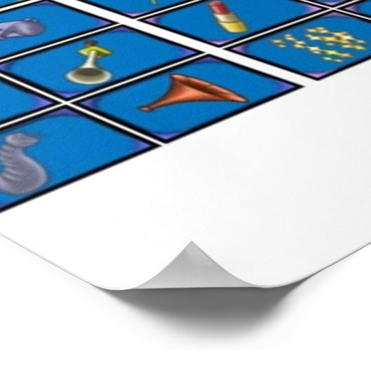 漫画タウンのギャグの周期表 ポスター (角)