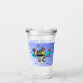 漫画タンブラー:かわいい強いのまわりに アクリルタンブラー (裏面)