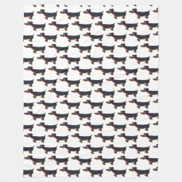 漫画ダックスフントドッグフリースブランケット フリースブランケット