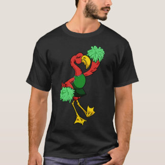 漫画チアリーダーフラミンゴ Tシャツ