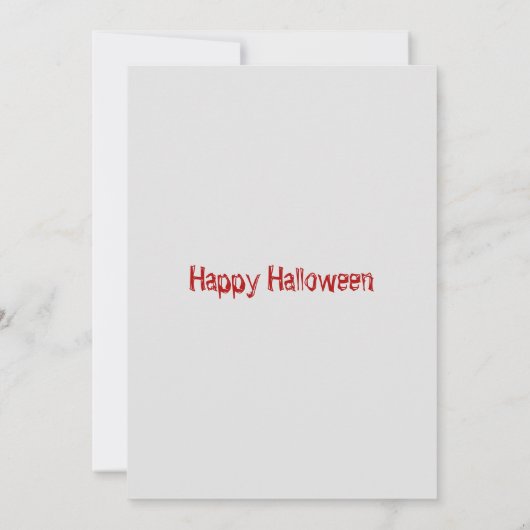 漫画チキンホラー映画ハロウィーンユーモア 招待状 (裏面)