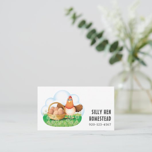 漫画チキン鶏卵QRCode名刺 名刺 (スタンド正面)