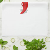 漫画チリペッパーと文字キッチンカスタムトーウェ キッチンタオル (折り畳み)