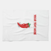 漫画チリペッパーと文字キッチンカスタムトーウェ キッチンタオル (横)