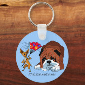 漫画チワワ725 - 3 キーホルダー (正面)