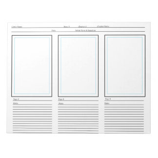 漫画テンプレート ノートパッド